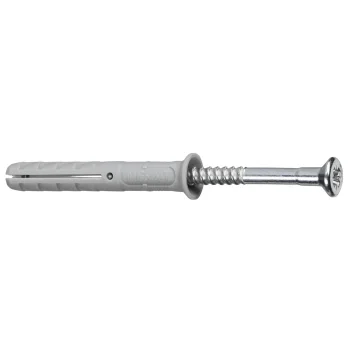 Дюбель-гвоздь Fischer N 6x40/10 S с потайным бортиком, 100 шт.