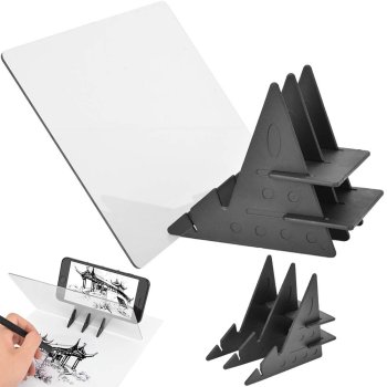 Optiskais zīmēšanas projektors skiču kopēšanai no telefona, melns