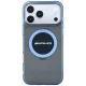 Чехол Mercedes AMG для iPhone 18 Pro Max / 17 Pro Max MagSafe, черный/синий