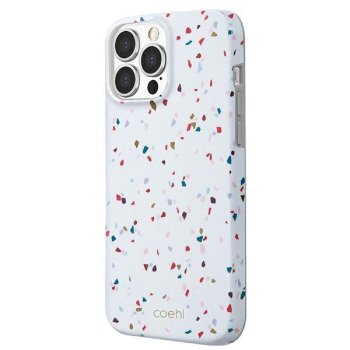 Apple iPhone 13 Pro Max 6,7" Uniq Etui Coehl Terrazzo Case Cover, White | Telefona Maciņš Vāks Apvalks Bampers