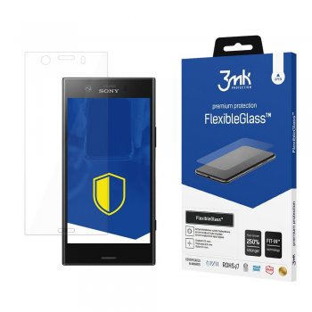 Sony Xperia XZ1 Compact Pretmikrobu Hibrīda Lokāms Aizsargstikls uz Visu Ekrānu | 3MK Flexible Glass Tempered Screen...