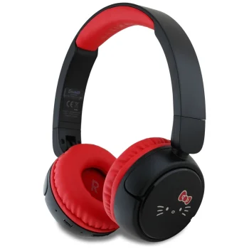 Накладные Bluetooth-наушники Hello Kitty Face Logo, красные
