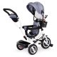 Ecotoys JM-066-9L trīsritenis ar grozāmu sēdekli un jumtiņu, pelēks