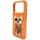 Nimmy Glasses stilīga suņa iPhone 17 Pro vāciņš – oranžs | Phone Case Cover