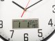Sienas pulkstenis liels kluss 30cm apaļš rādītājs datums temperatūra koksne | Wall clock large silent round...