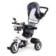 Ecotoys JM-066-9L trīsritenis ar grozāmu sēdekli un jumtiņu, pelēks