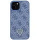 Guess GUHCP15SP4TDPB iPhone 15 6.1" zils/milts cietais futrālis Āda 4G Triangle Strass | blue/blue hardcase...