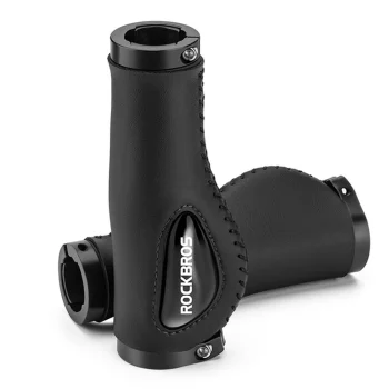 Rockbros 40720001001 ādas velosipēda stūres rokturi, melni