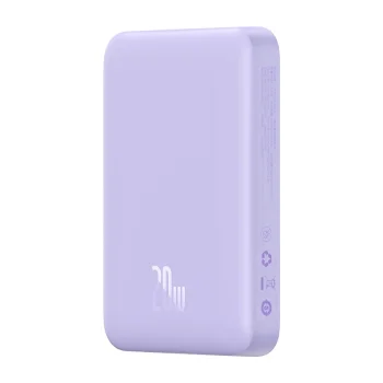 Внешний аккумулятор Baseus Magnetic Mini 10000mAh 20W, фиолетовый