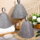 Premium Felt Sauna Hat for Heat Protection, Grey