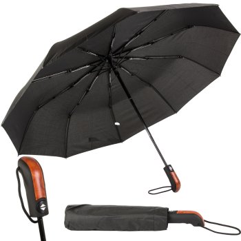 Automatic Folding Umbrella, Black