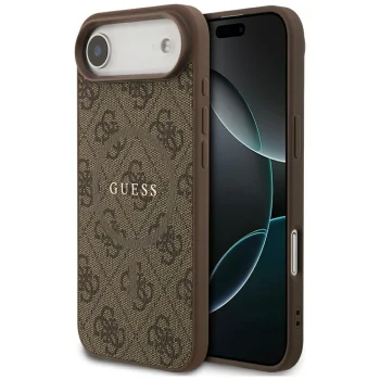 Чехол Guess 4G Ring Classic Logo MagSafe для iPhone 17 Air - Коричневый