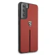 Чехол Ferrari для Samsung Galaxy S21 Off Track Leather Nylon Stripe, красный