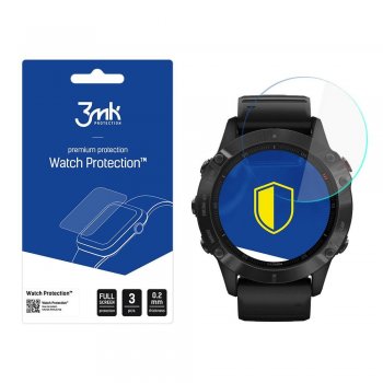 Garmin Fenix 6 Pro Hibrīda Lokāms Viedpulksteņa Ekrāna Aizsargstikls, 3 gab. | 3MK Flexible Glass Tempered Watch...
