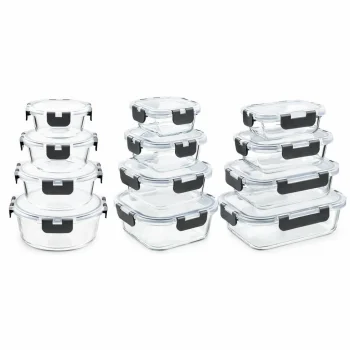 Glass Food Storage Containers 12 Piece Set DA614 for Meal Prep
