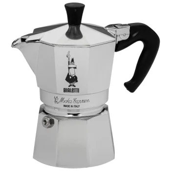 Гейзерная кофеварка Bialetti Moka Express 3TZ, 3 чашки, Серебристый
