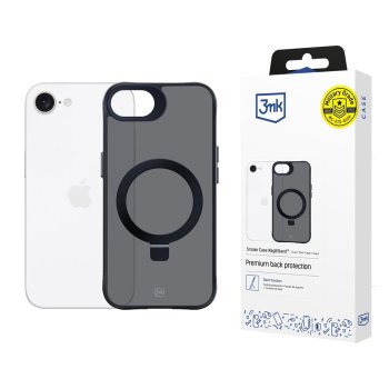 3mk Smoke Case Mag&Stand для Apple iPhone 16E — черный