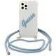 Чехол Guess для iPhone 12 / 12 Pro Script Vintage, синий