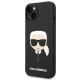 Karl Lagerfeld Silicone Karl\'s Head MagSafe Case for iPhone 14 Plus / 15 Plus - Black