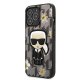 Karl Lagerfeld Flower Ikonik Karl vāciņš iPhone 13 / 13 Pro - pelēks