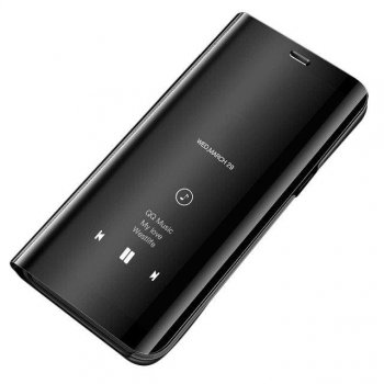 Huawei P Smart 2019 / Honor 10 Lite (POT-LX1) Clear View Case Cover, Black | Telefona Vāciņš Maciņš Apvalks Grāmatiņa