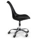 ModernHome PC-009 Office Chair with Cushion and Rubber Wheels, Black
