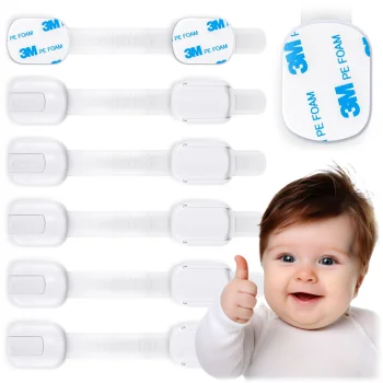 Ricokids 798100 skapīšu un atvilktņu drošības slēdzenes, 6 gab., baltas