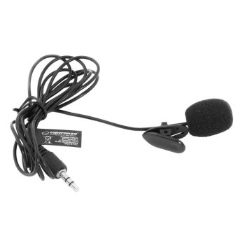 Esperanza EH178 Петличный микрофон с клипсой, 3,5 mm | Clip-on lapel microphone