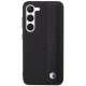 BMW Samsung Galaxy S23+ Case Leather Textured & Stripe Black