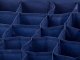 Underwear and Socks Drawer Organizer, 24 Compartments, Navy Blue