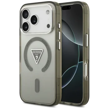 Guess IML Gradient Triangle Logo MagSafe vāciņš iPhone 17 Pro – zaļš | Phone Case Cover