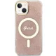 Чехол Guess IML 4G MagSafe для iPhone 15 / 14 13 - розовый