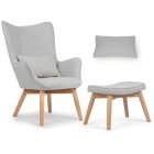 Sofotel Norse atzveltnes krēsls ar kāju balstu, gaiši pelēks