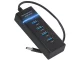 4-портовый разветвитель USB 3.0, черный