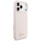 Guess iPhone 17 Pro Max vāciņš Silicone Script Metal Logo MagSafe, rozā