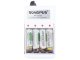 AA (R6) / AAA (R3) / Ni-Mh Ni-Cd Pirkstiņu Akumulatoru Lādētājs + 4x AA Baterijas 4700 mAh | Battery Charger