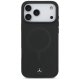 Mercedes iPhone 17 Pro Max vāciņš Plain Smooth Leather MagSafe, melns