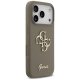 Guess iPhone 17 Pro Max vāciņš Silicone Big 4G Script, brūns