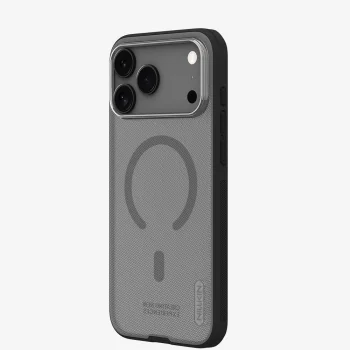 Nillkin iPhone 17 Pro Max vāciņš Super Frosted Shield Pro Magnetic, caurspīdīgs melns