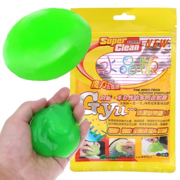 Keyboard Cleaning Gel for Dust, Car Vents, and Electronics, green