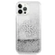 Guess iPhone 12 Pro Max vāciņš 4G Big Liquid Glitter, sudraba
