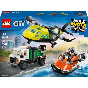 LEGO City 60505 Самолет, грузовик обслуживания и судно на воздушной...