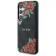 Guess Leather 4G Flowers MagSafe vāciņš Samsung Galaxy S25, melns