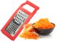 Vegetable Grater with Fine & Coarse Mesh, Flat Shredder, 3 Blades