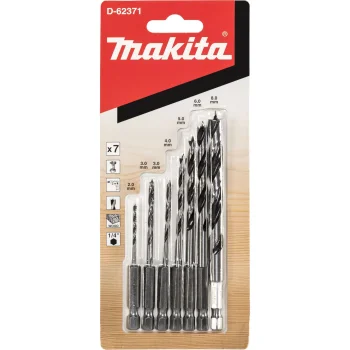 Makita koka urbju komplekts, 7 daļas, 1/4"