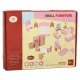 Wooden Dollhouse Furniture Set, Pink/White (22 Pieces)