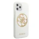 Чехол Guess для iPhone 11 Pro Max Glitter 4G Circle Logo, белый