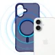 Чехол 3mk Smoke MagCase для iPhone 16 с MagSafe, полупрозрачный синий