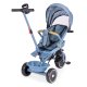 ECOTOYS 2in1 bērnu trīsritenis ar grozāmu sēdekli un saliekamu jumtiņu, zils