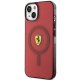 Чехол Ferrari для iPhone 14 Translucent MagSafe, красный